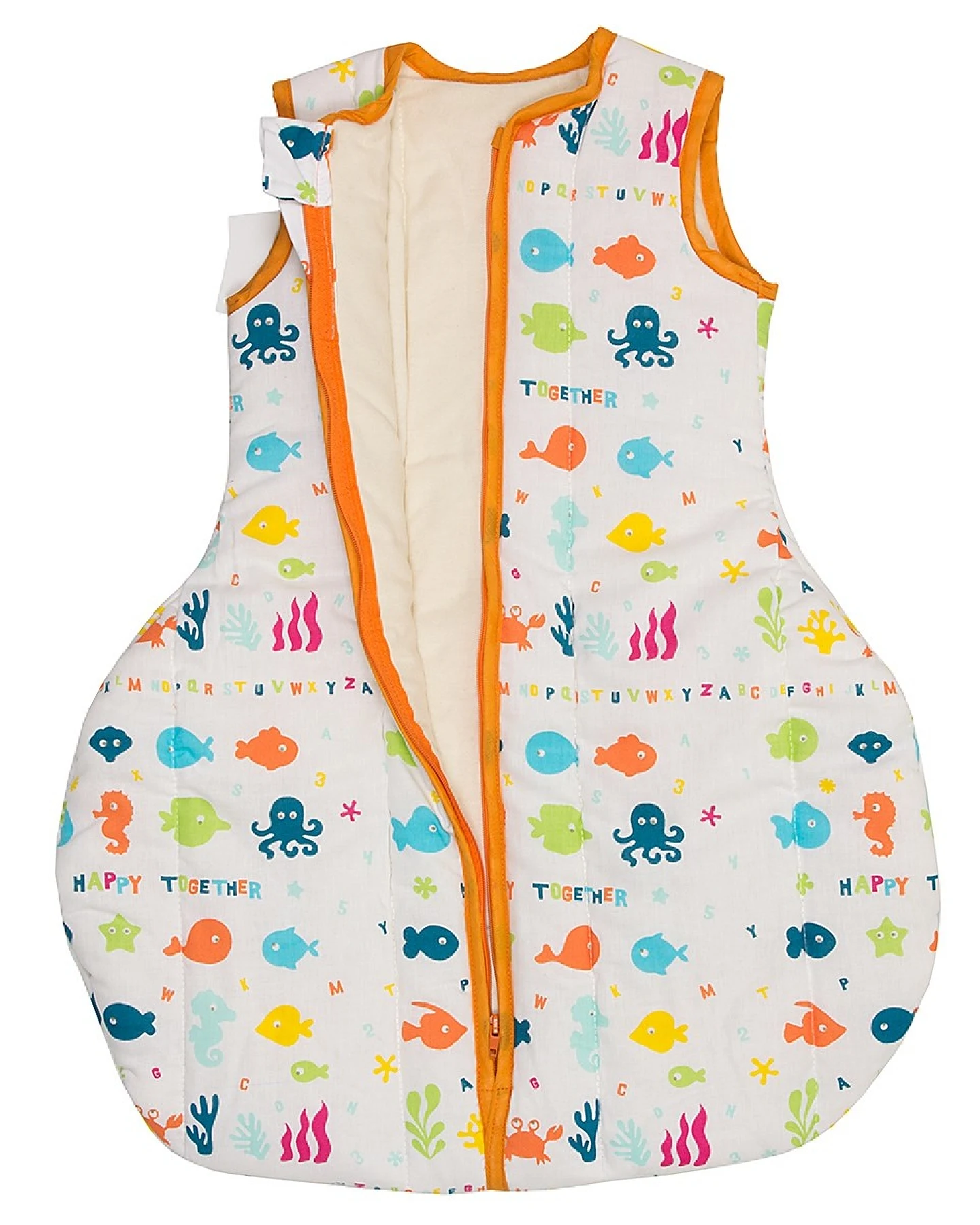 Winterschlafsack Baby Bio-Schurwolle "Happy Fish" Gr.1 (70cm) – Ansicht 2