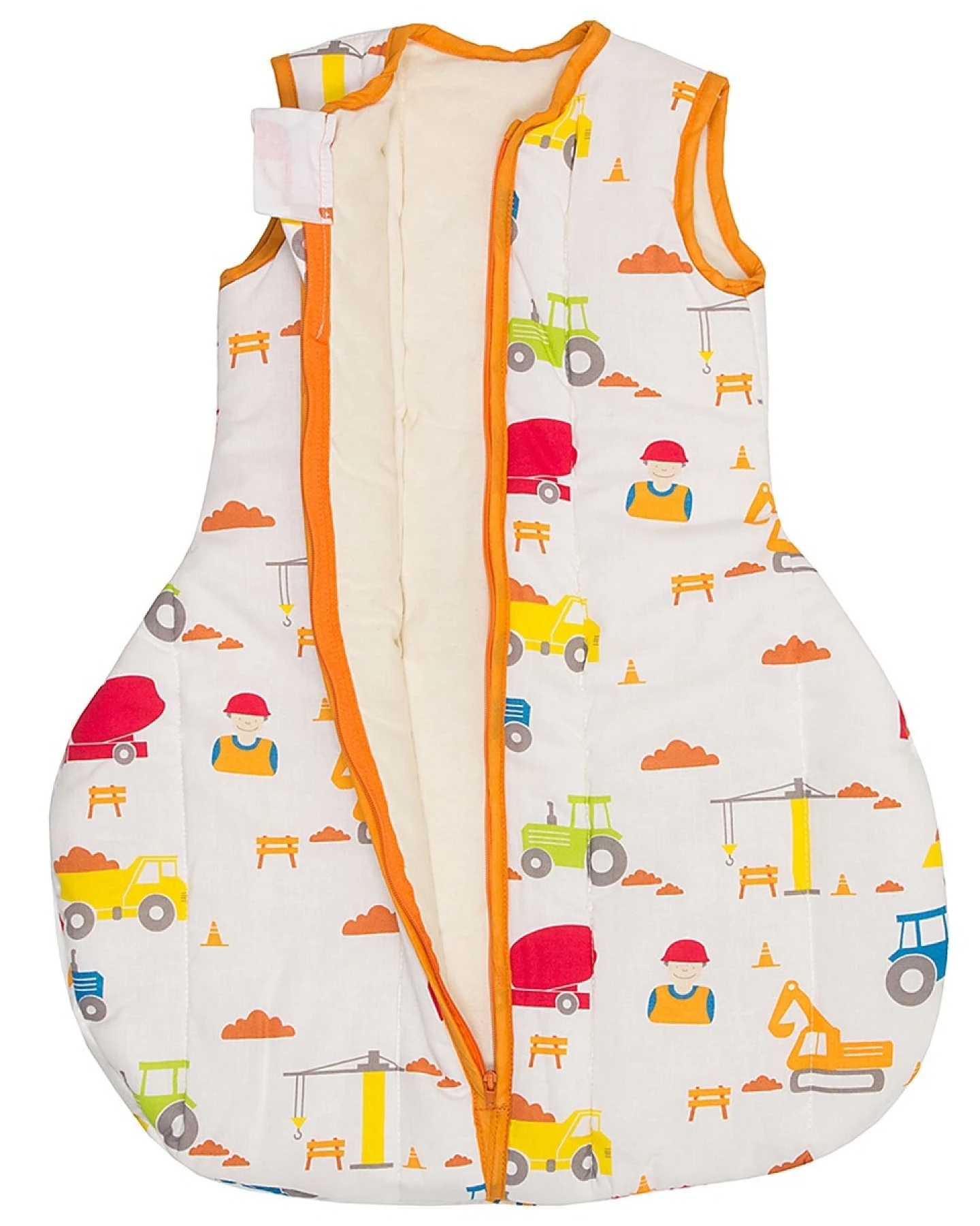 Winterschlafsack Baby Bio-Schurwolle "Baustelle" Gr.1 (70cm) – Ansicht 2