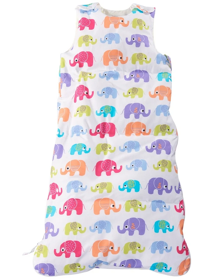 Winterschlafsack Baby, Daunen, "Elefanten" Gr.1 (90 cm)
