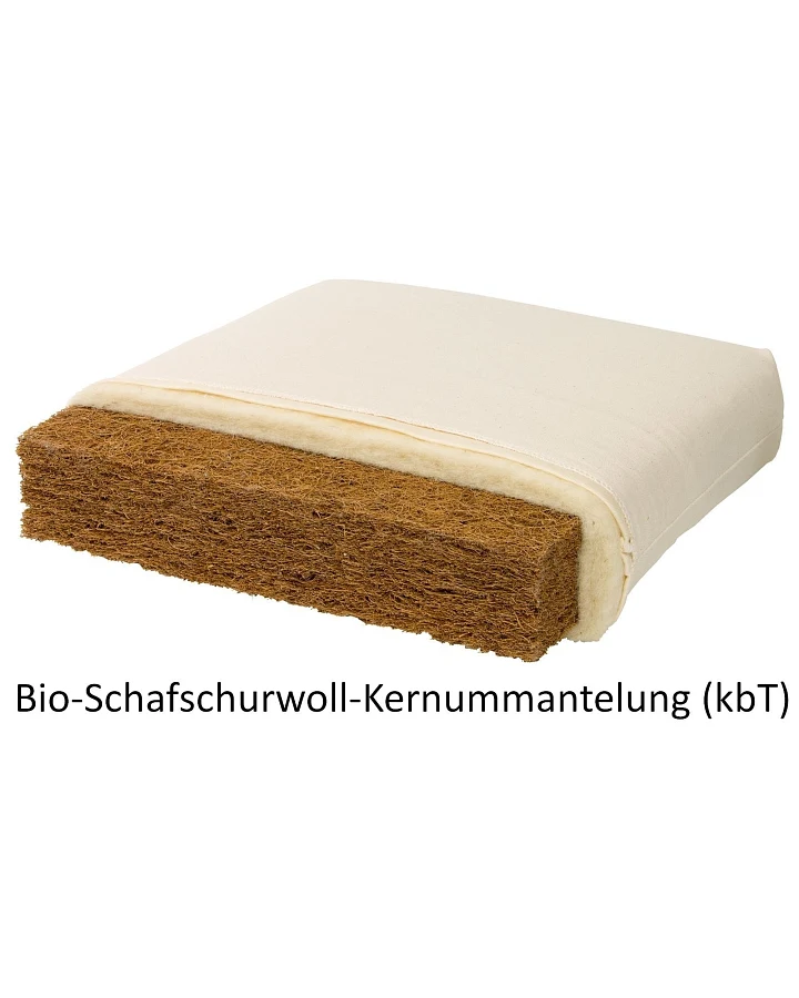 Bio-Kindermatratze Kokos - die festere Matratze Bio-Schurwolle 70x140 cm