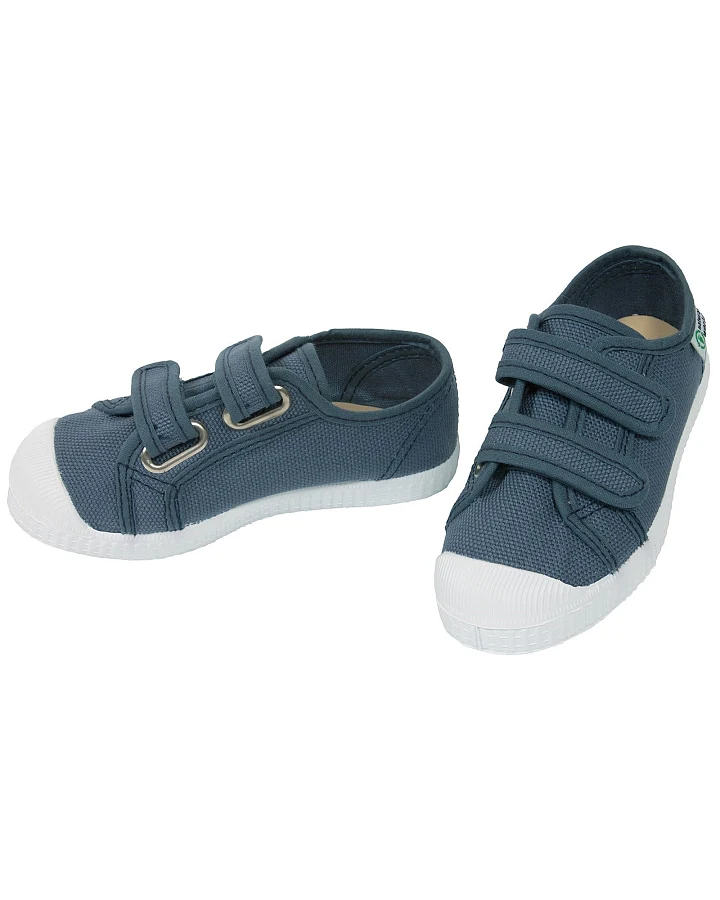 Natural World Kinder Schuhe Sneaker mit Klettverschluss jeansblau Gr.24