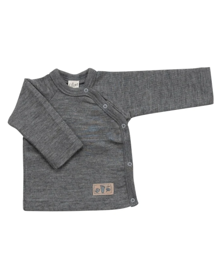 Lilano Baby Jacke Wolle Seide melange-grau Gr.62