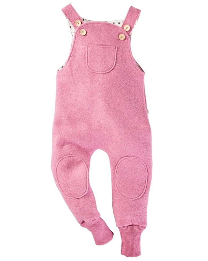 Kinder Latzhose Bio Schurwolle Walk pink Gr.98/104