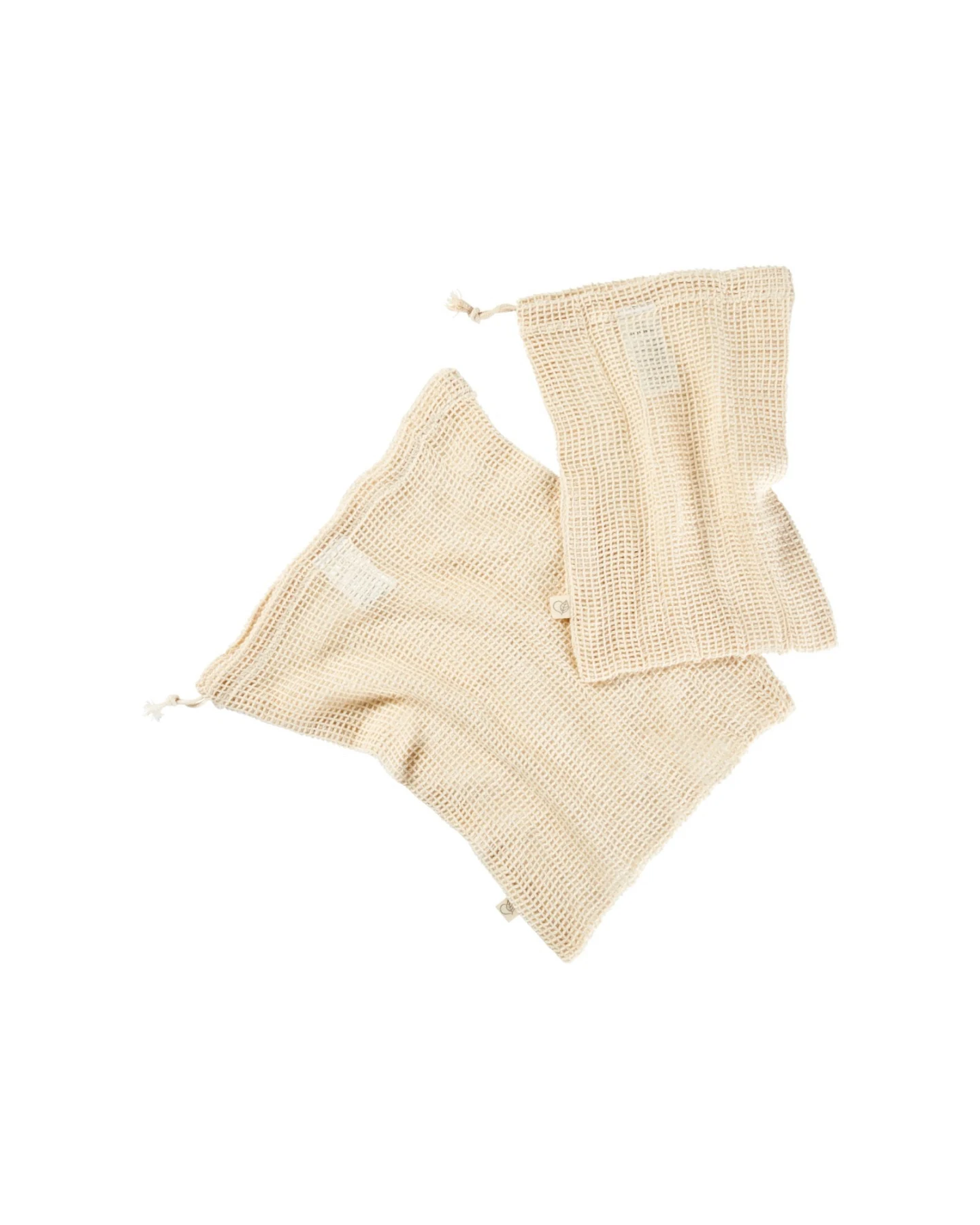 Einkaufsnetz aus Bio-Baumwolle 2er-Set natur Maße 20x30 cm und 30x38 cm – Ansicht 2