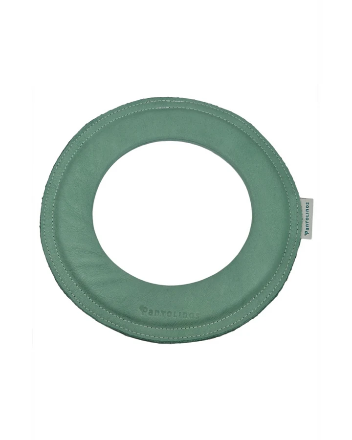 Frisbee Wurfring "Loop" aus pflanzlich gegerbtem Leder distel Gr. L (22 cm Durchmesser)