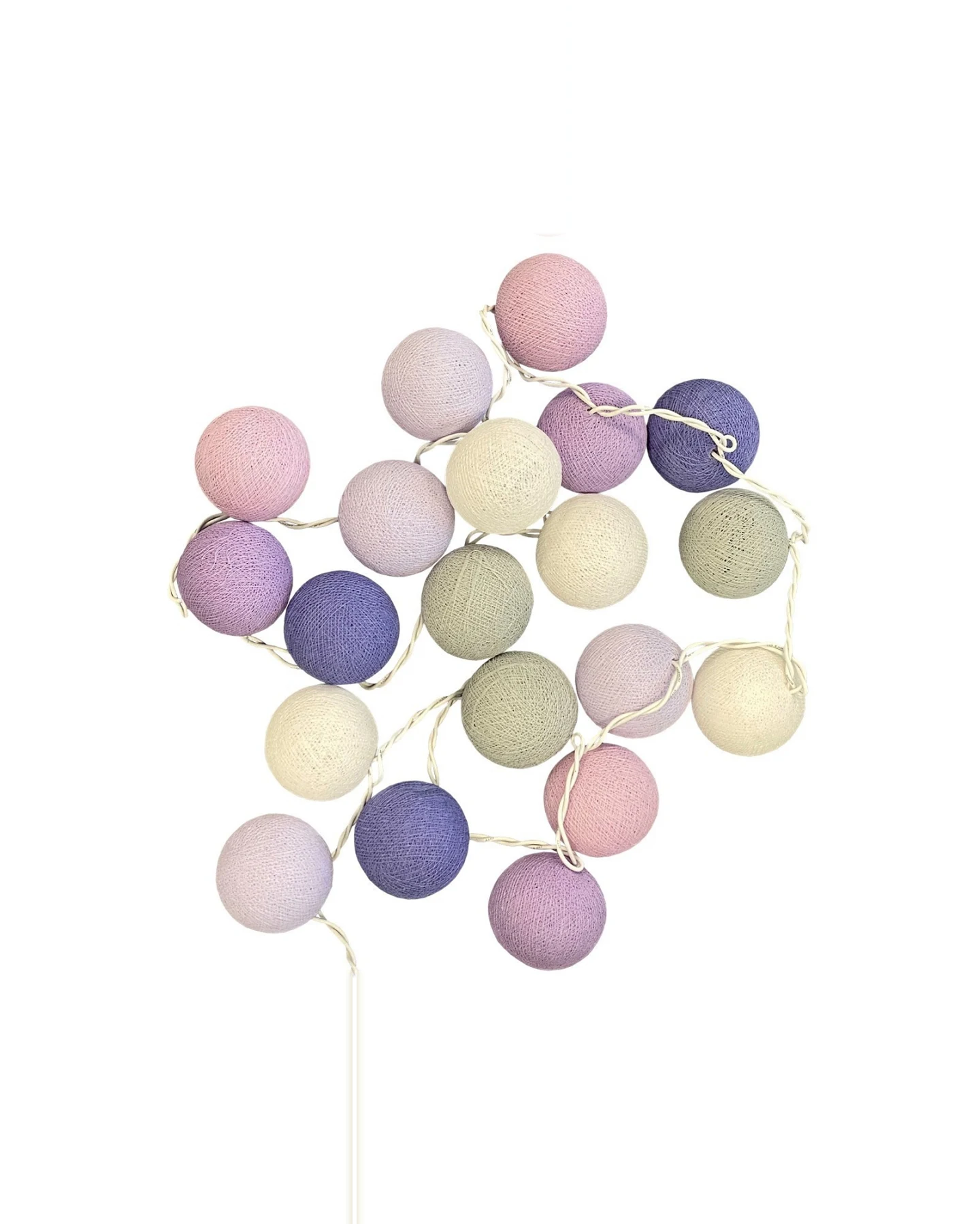 Kugel-Lichterkette 20 handgefertigte Kugeln, berries – Ansicht 2
