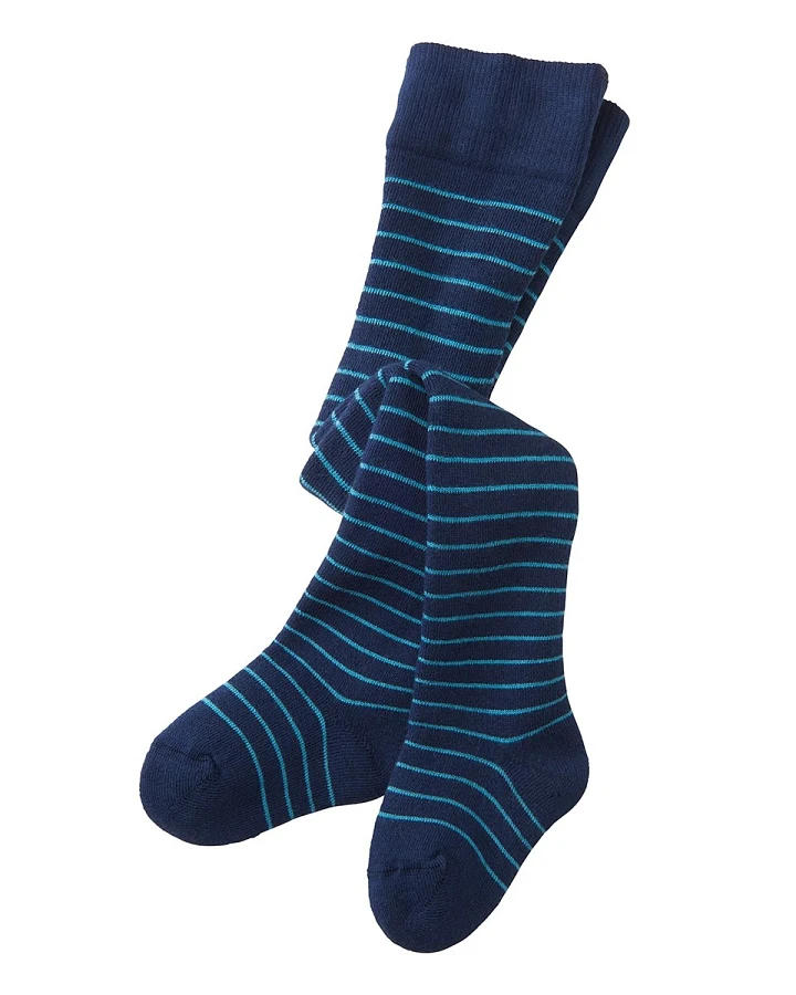 Baby Strumpfhose Baumwolle (kbA) Frottee marine-geringelt Gr. 00