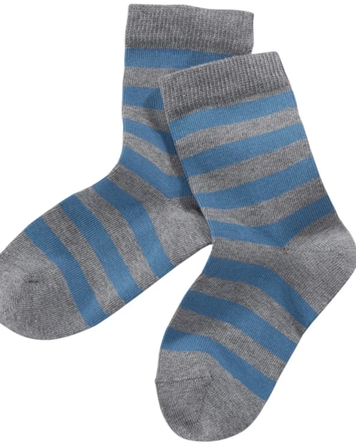 Kinder Ringelsocken grau-geringelt Gr.5-6