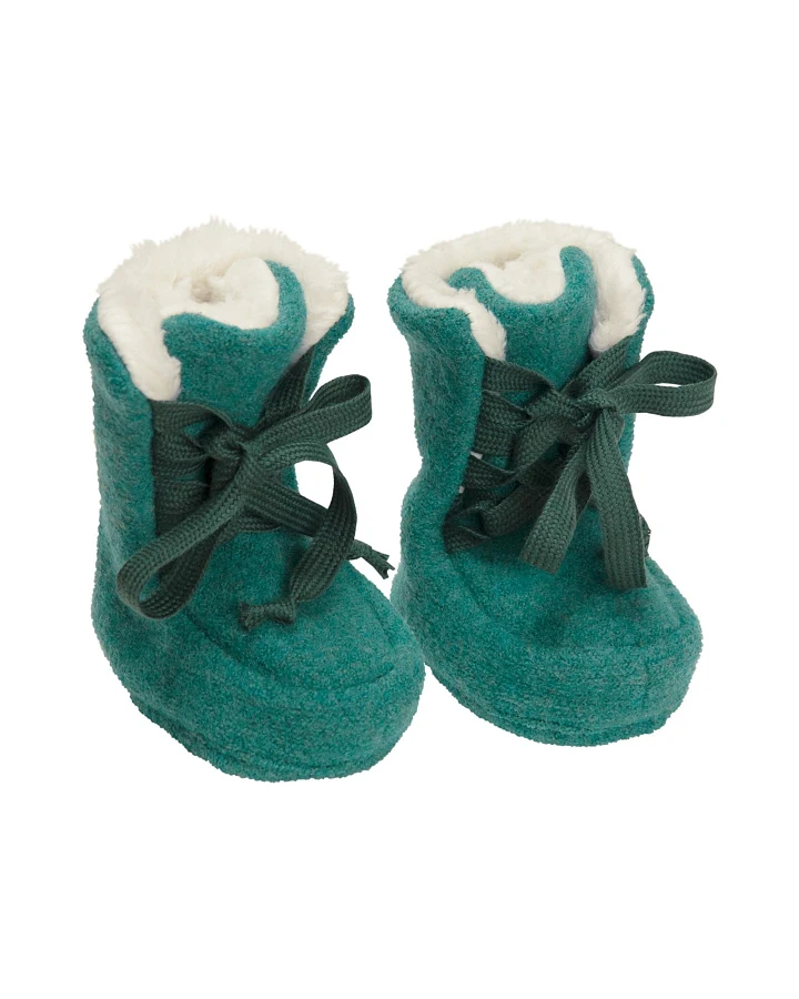 Pickapooh Baby Hausschuhe Babyschuhe Walk-Boots melange-grün Gr.2 (3-6 Monate)