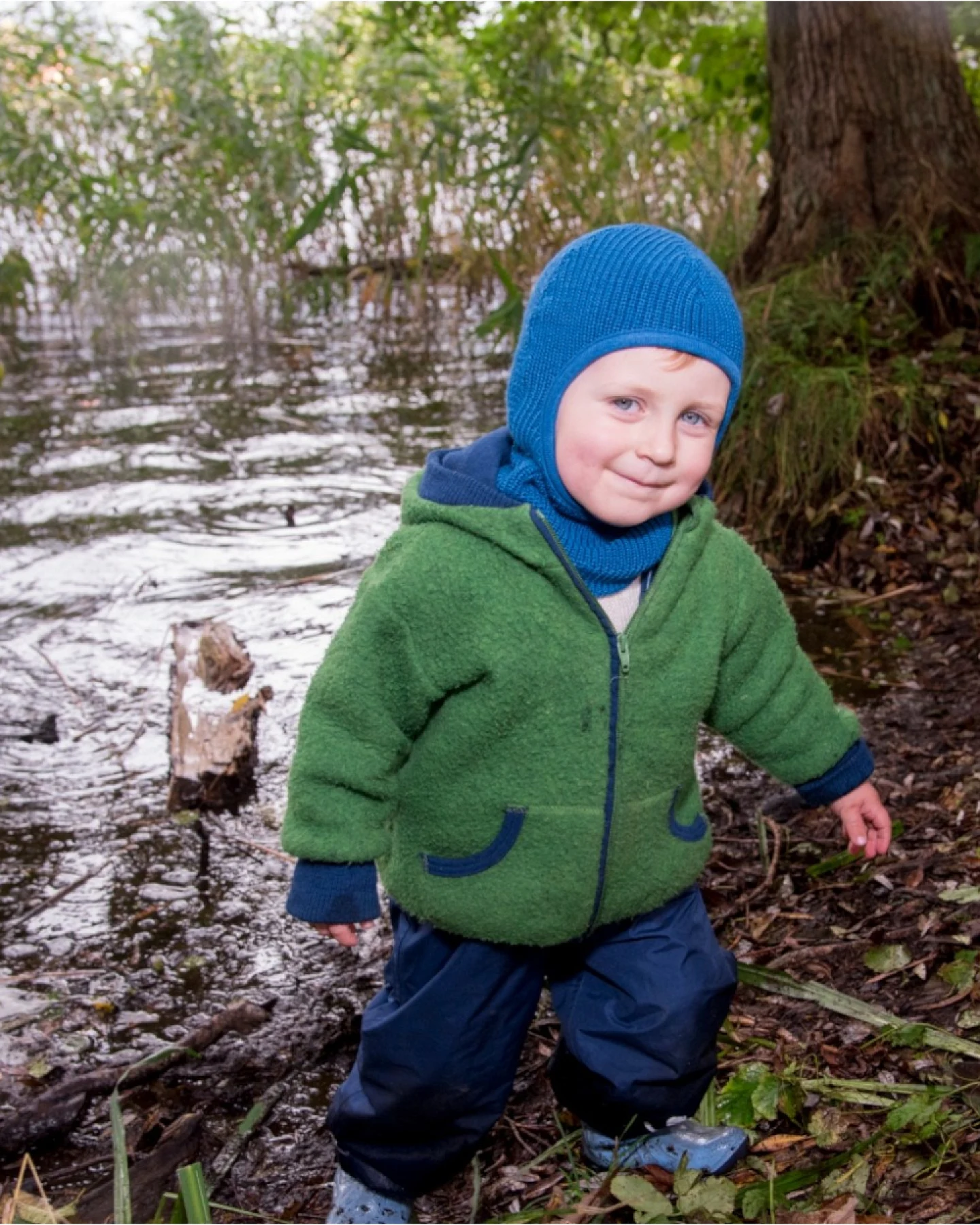 Pickapooh Baby und Kinder Schlupfmütze Wolle Seide ocean Gr.1 (44-50) – Ansicht 2