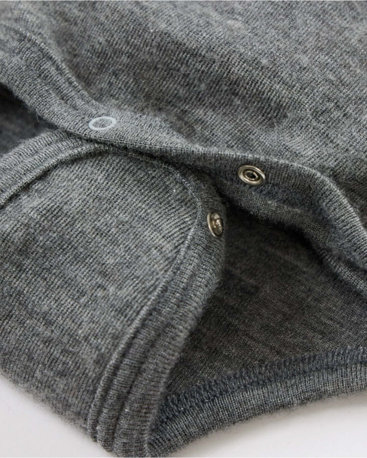 Lilano Baby Wickelbody Langarm Wolle Seide melange-grau Gr.56 – Ansicht 2