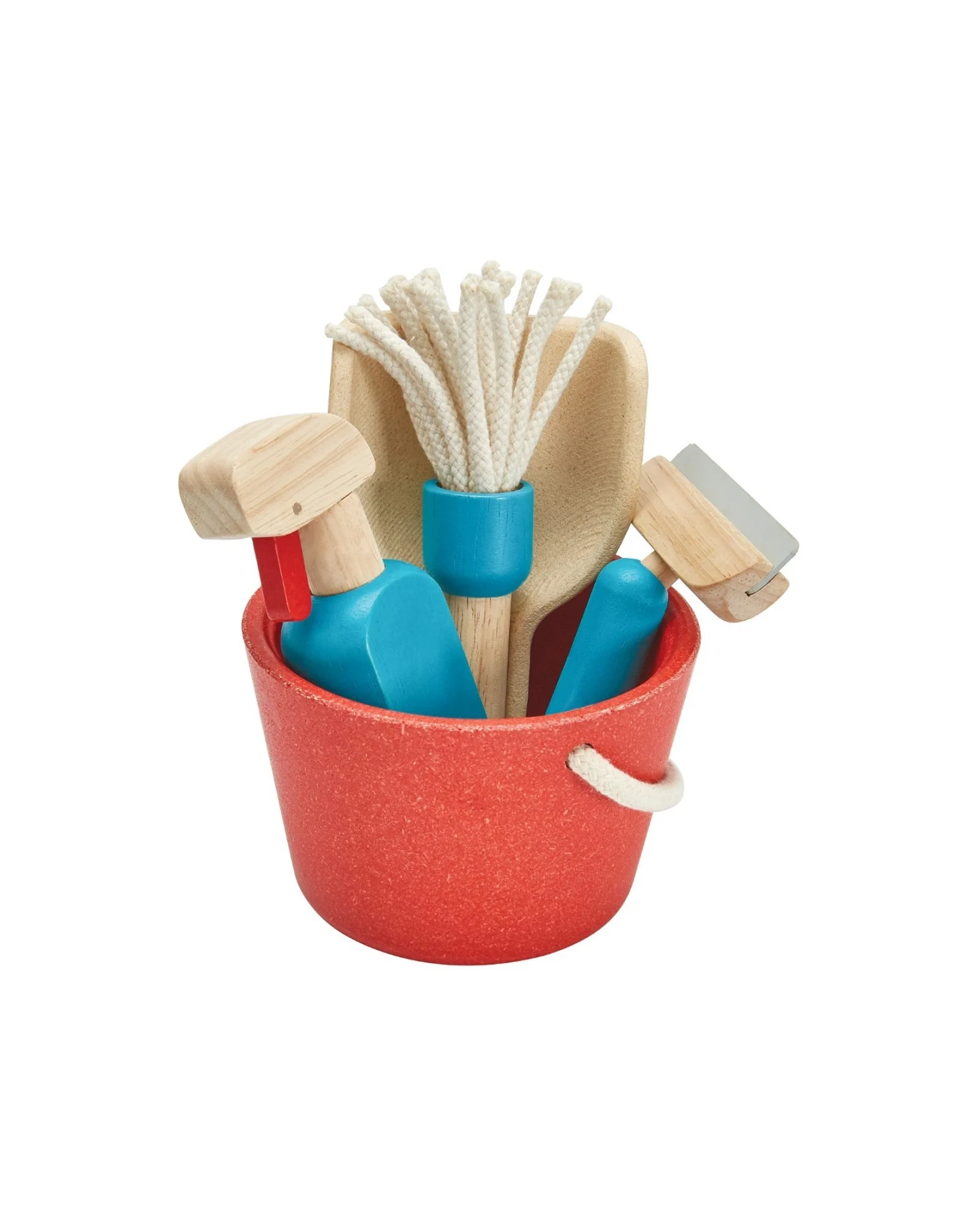 PlanToys Kinder Hausputz Set aus Kautschukholz Maße 12,5 x 23 cm – Ansicht 2
