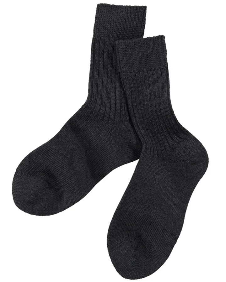 Damen und Herren Socken Schurwolle anthrazit Gr.37/38