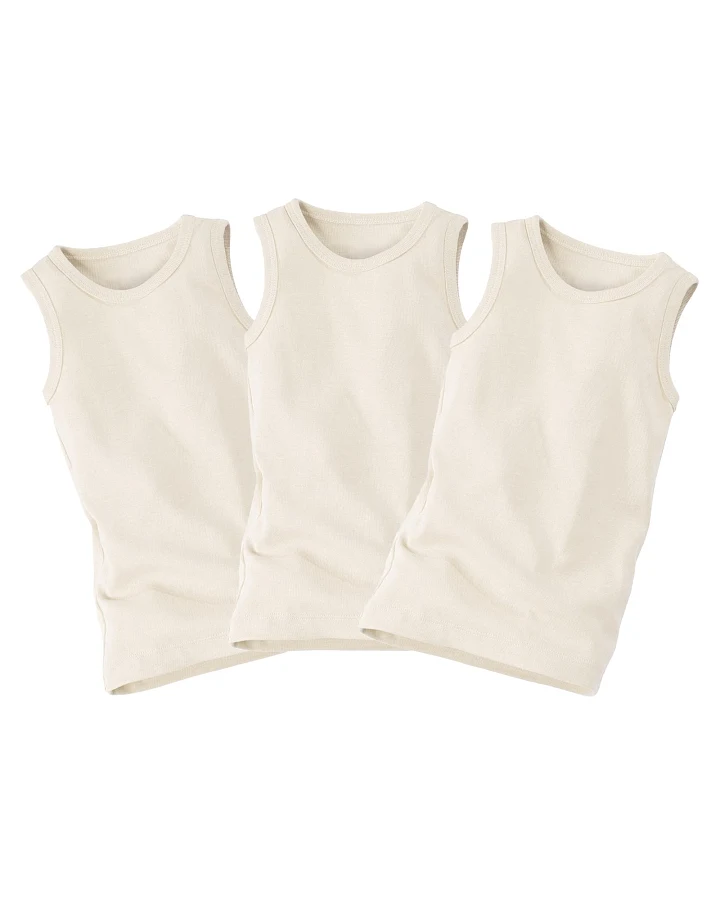 Baby und Kinder Unterhemd Bio-Baumwolle 3er Set "pure basic" Gr. 86/92