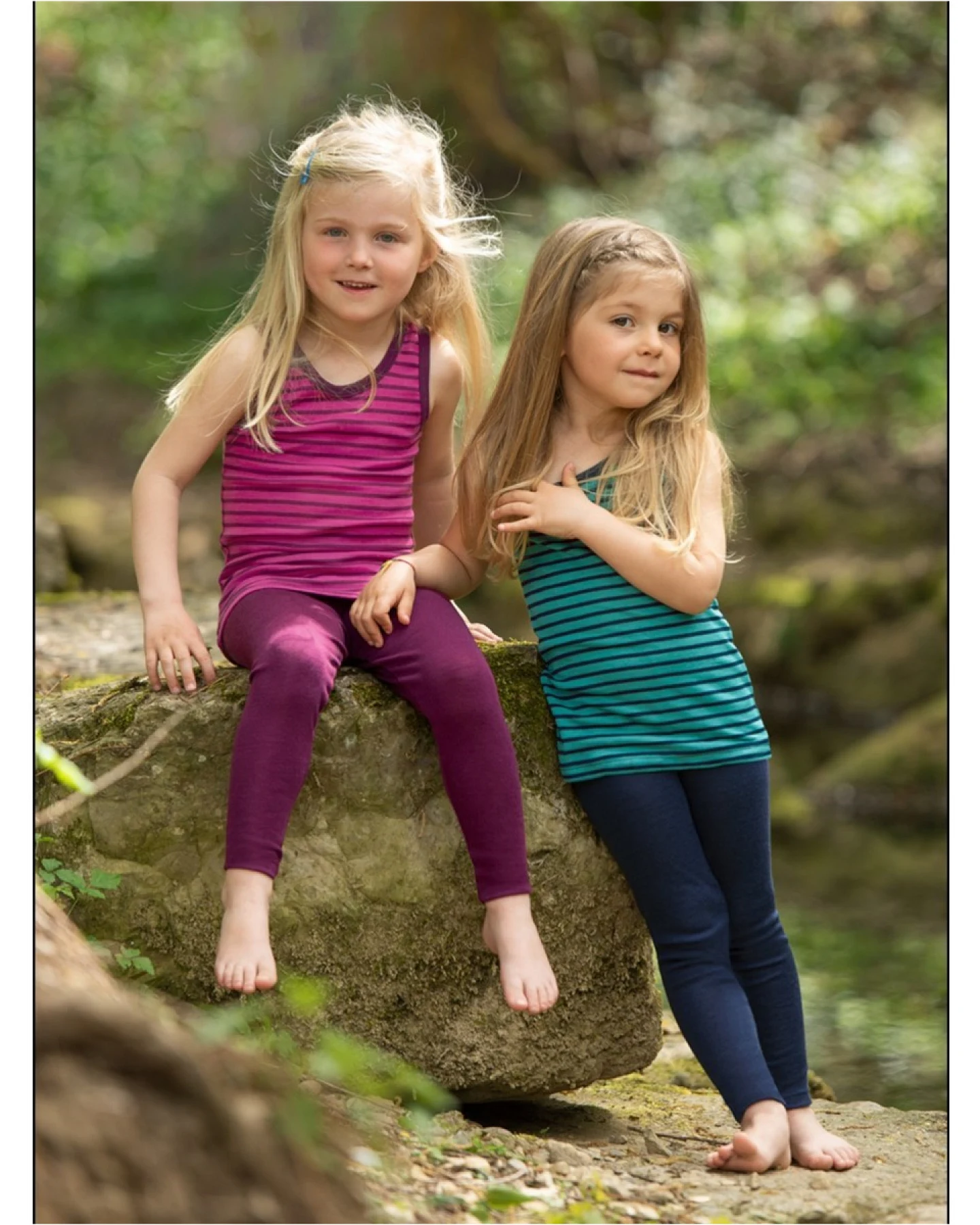 Engel Natur Kinder Leggings Wolle Seide marine Gr.116 – Ansicht 2