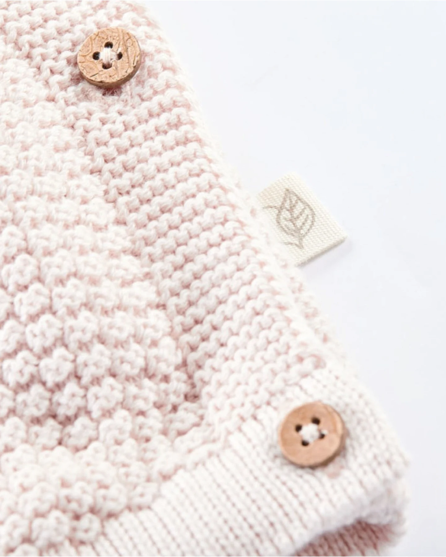 Baby Jacke Perl-Strick Bio-Baumwolle rosé melange Gr.74/80 – Ansicht 2