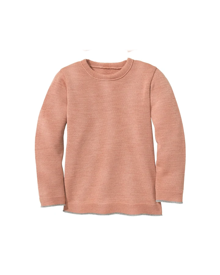 Disana Kinder Strickpullover Bio-Merinowolle rose Gr. 110/116