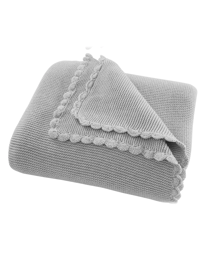 Kuscheldecke für Erwachsene Bio-Baumwolle grey Maße 130 x 170 cm