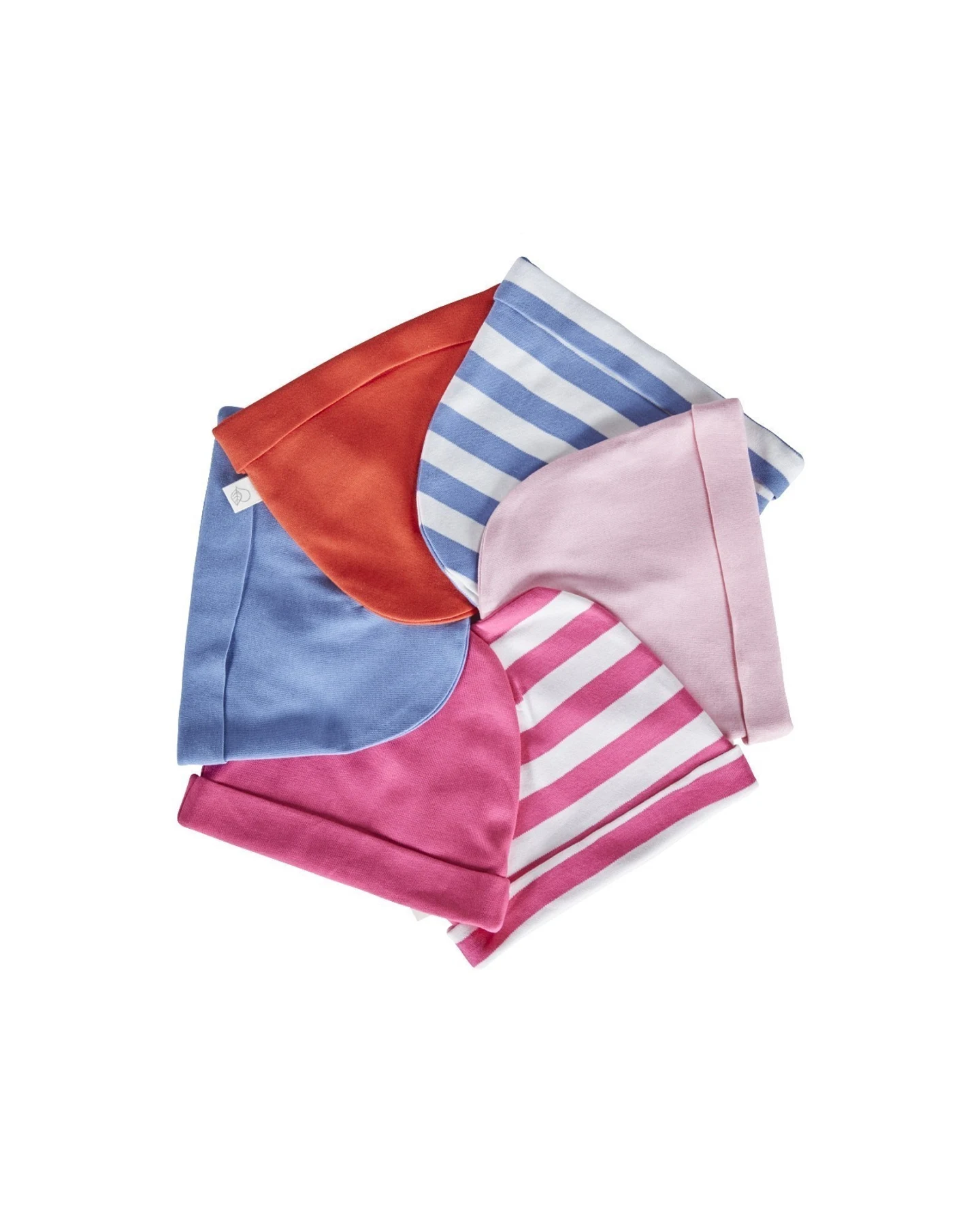 Kinder Mütze Bio-Baumwolle blau-off white Gr.92/104 – Ansicht 2