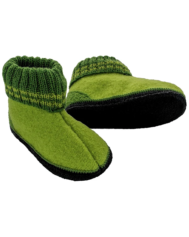 Kinder Hausschuhe Hüttenschuhe grün Gr.23