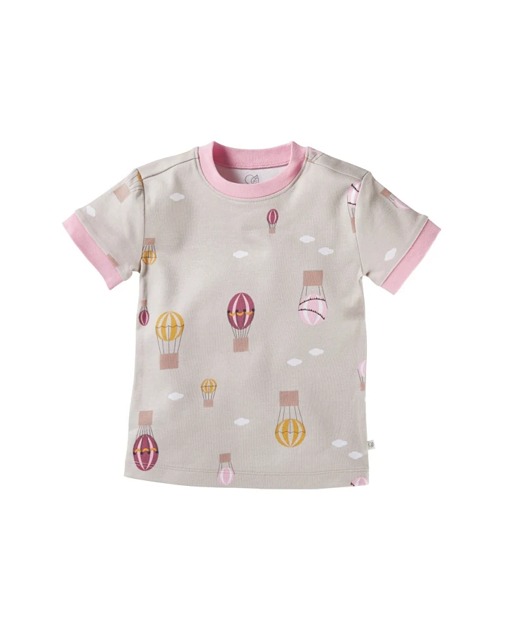 Kinder T-Shirt Bio-Baumwolle Ballon rosa Gr.86/92