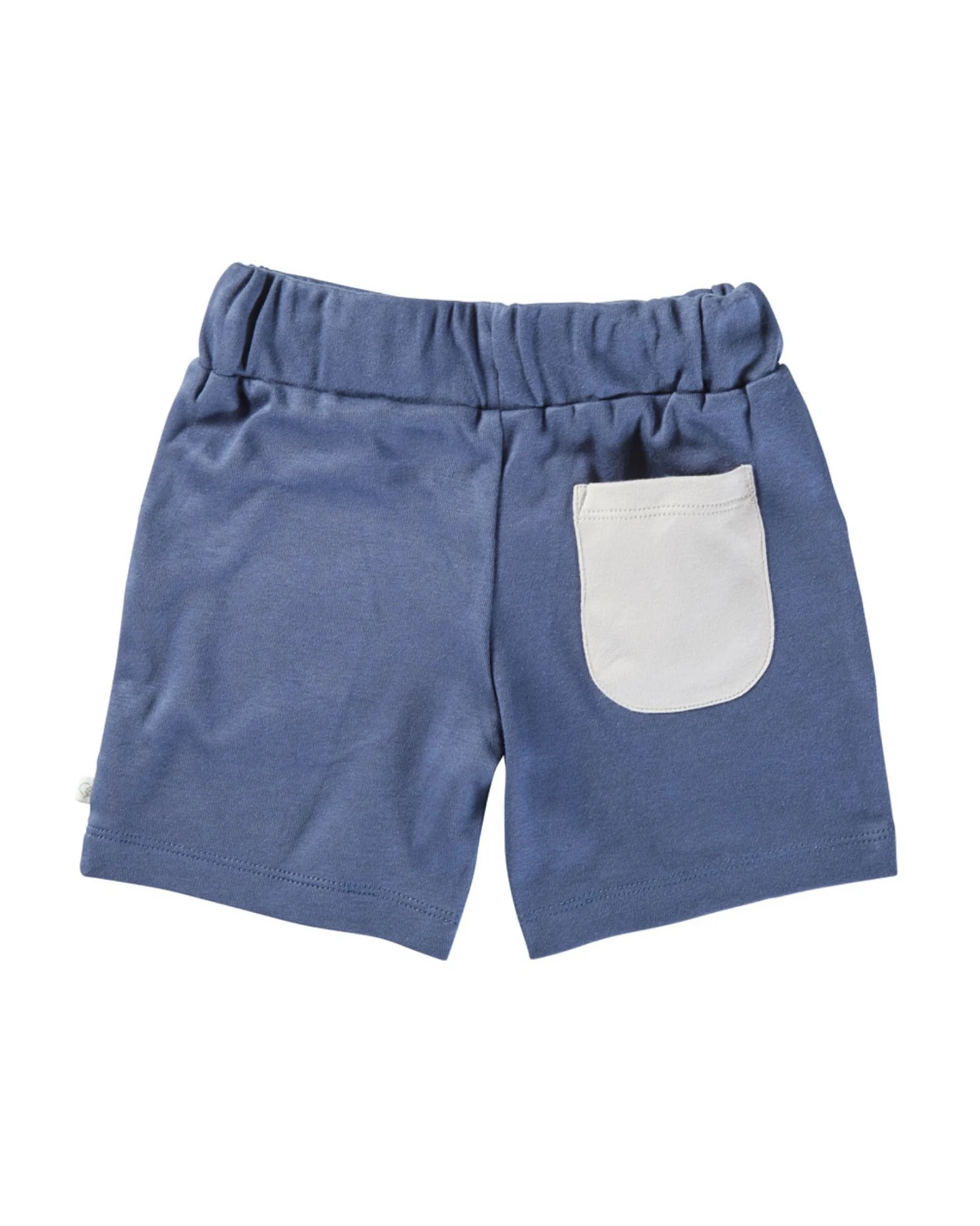 Kinder Shorts Bio-Baumwolle blau-off white dunkel blau Gr.110/116 – Ansicht 2