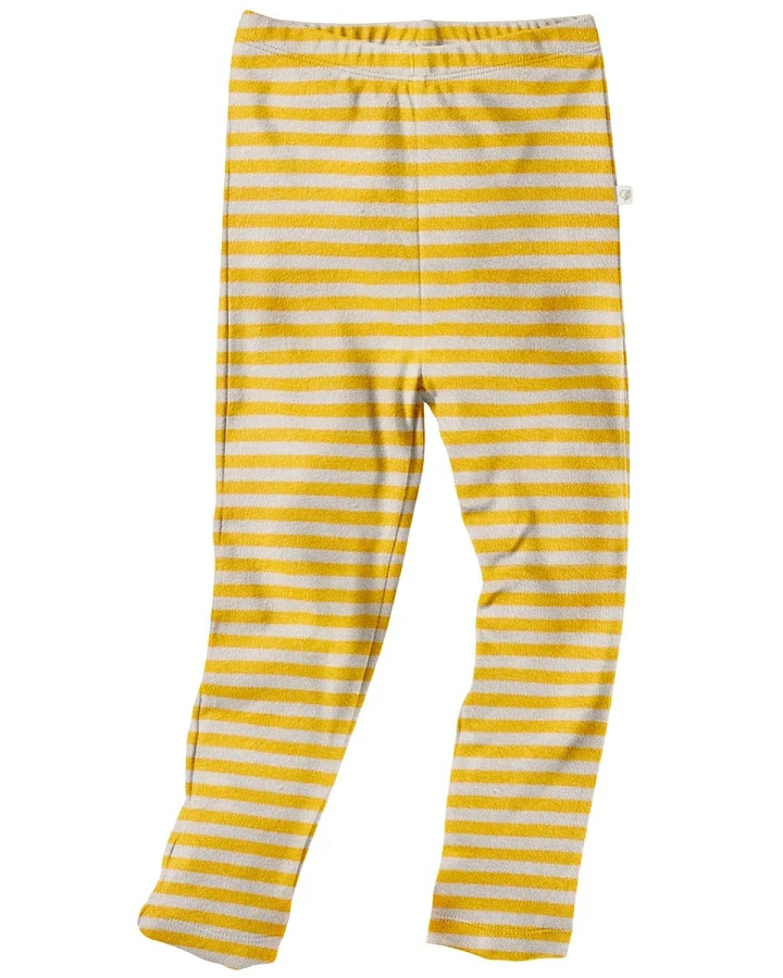 Baby und Kinder Leggings Bio-Baumwolle curry geringelt Gr.86/92