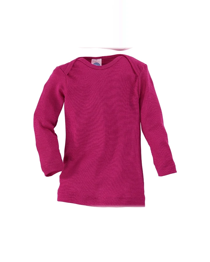 Cosilana Baby und Kinder Schlupfhemd Langarm Wolle Seide pink Gr.74/80