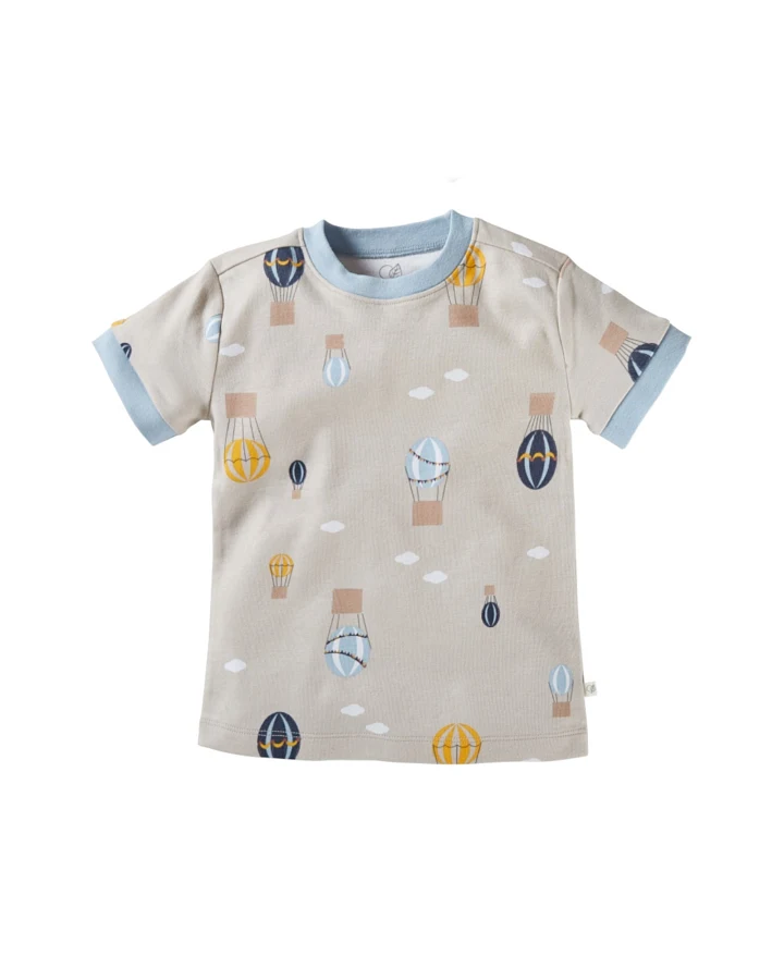 Kinder T-Shirt Bio-Baumwolle Ballon blau Gr.86/92