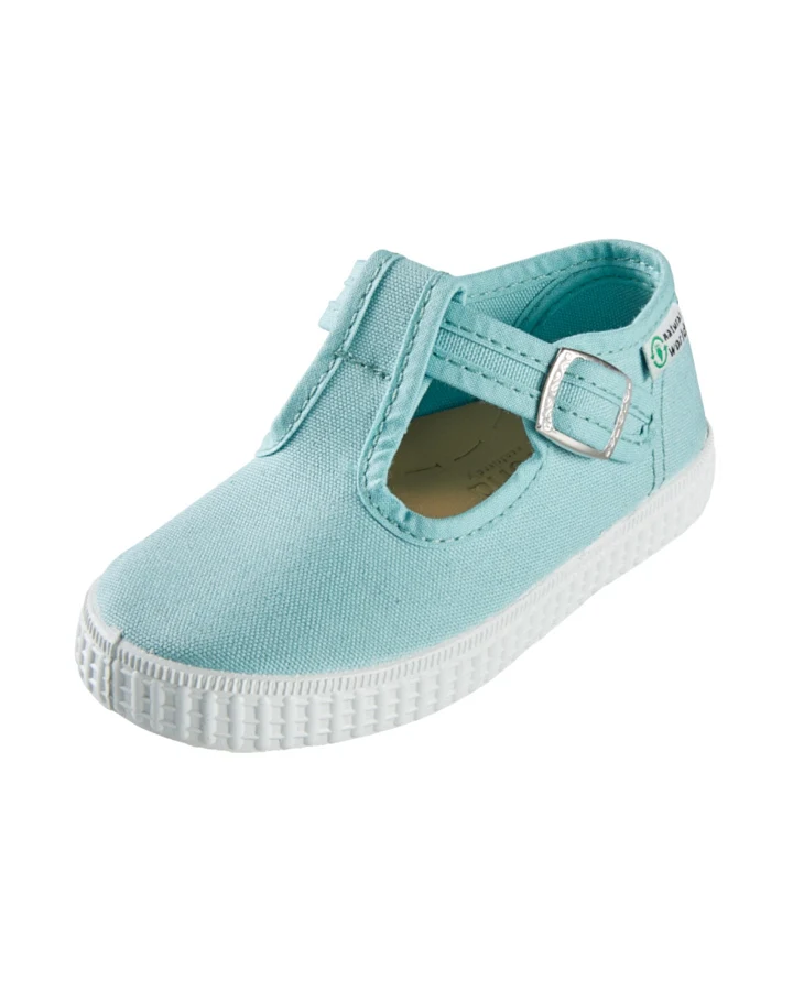 Natural World Kinder Schuhe Ballerinas mit Riemchen und Druckknopf opal Gr.21