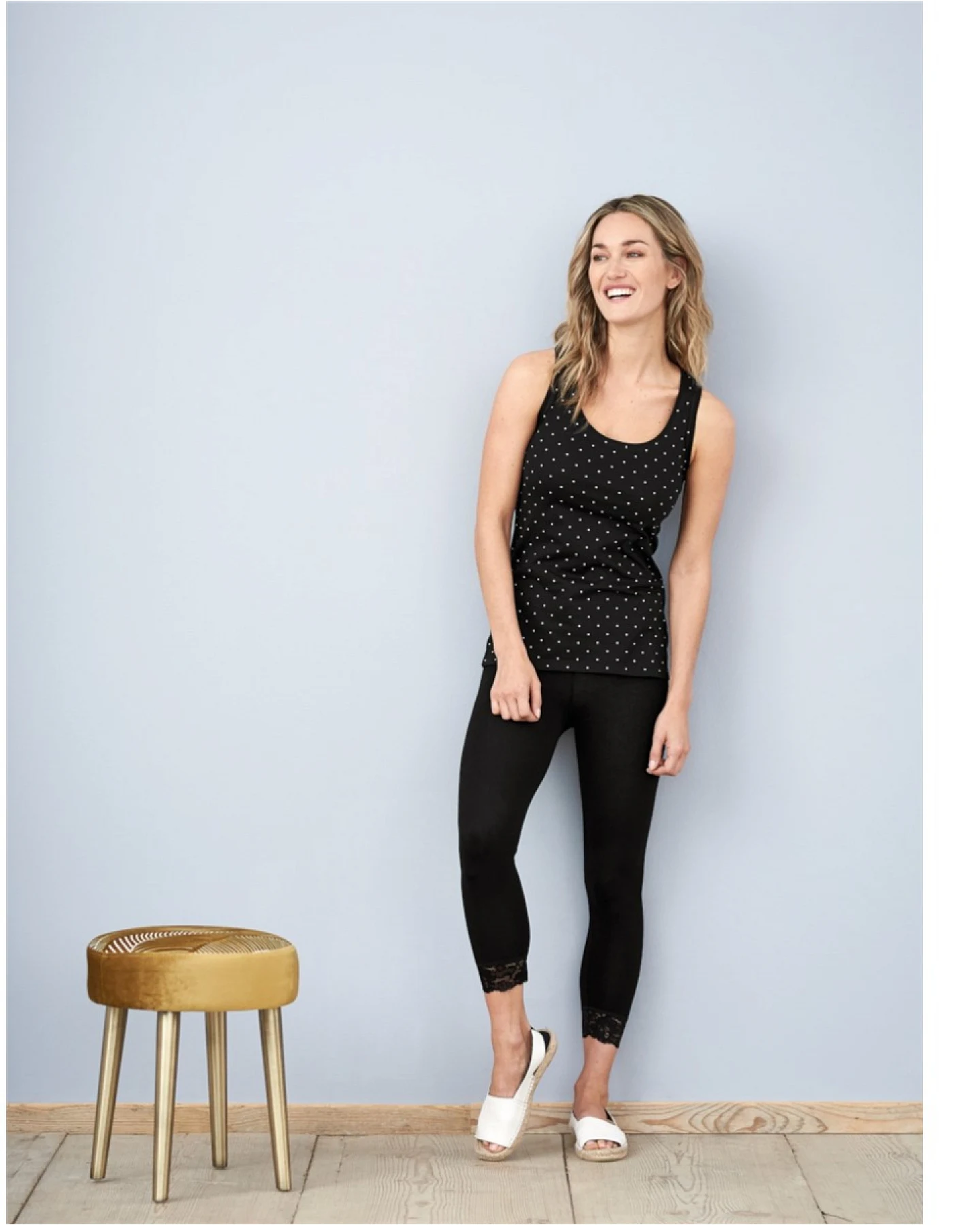 Living Crafts Damen 7/8 Leggings "Clara", black L – Ansicht 2