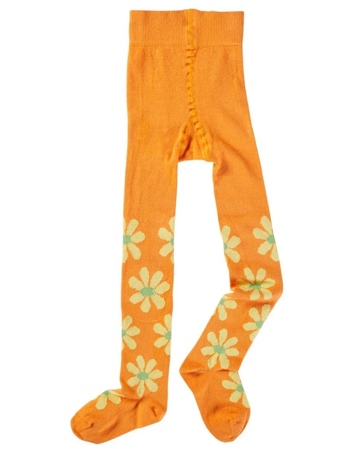 Feine Kinder Strumpfhose Baumwolle (kbA) mandarine Gr.3-4