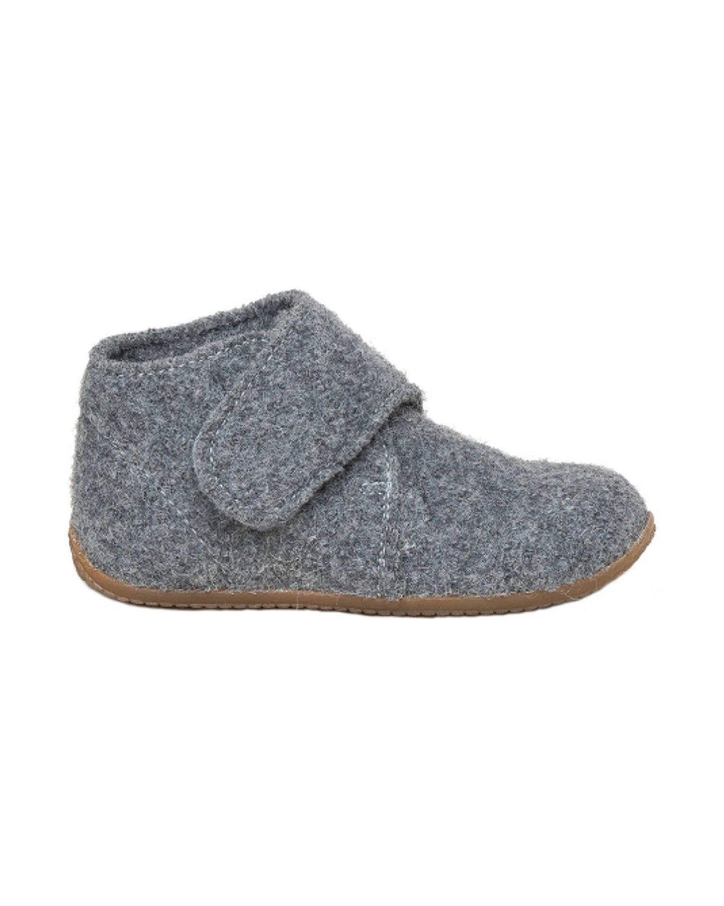 Kinder Hausschuhe Hüttenschuhe Wollwalk "Juno"grau melange Gr.22 – Ansicht 2