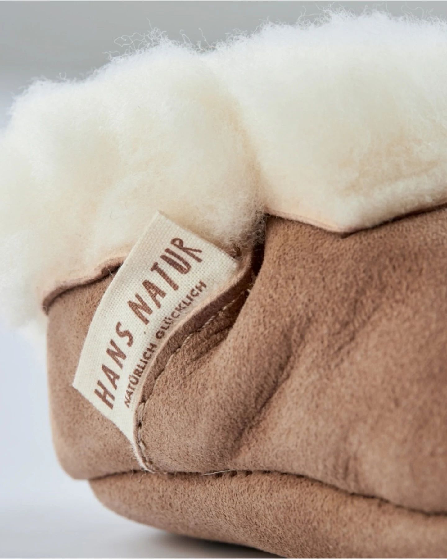 Babyschuhe Lammfell "Bimba", pflanzlich gegerbt naturbraun Gr. 20 – Ansicht 2