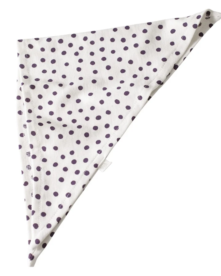 Dreieckstuch Bio-Baumwolle Tupfen lila Maße 65 x 30 cm