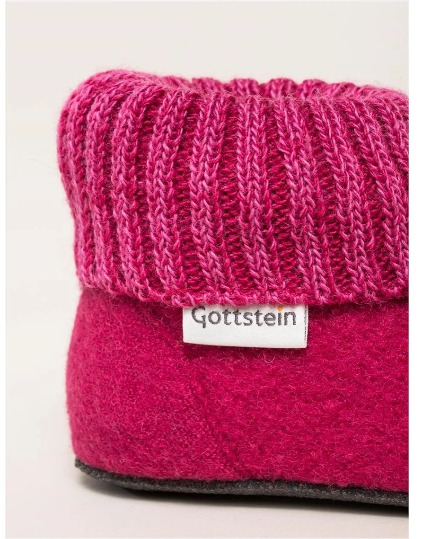 Kinder Hüttenschuhe Hausschuhe Wollwalk Filzsohle himbeere Gr.27 – Ansicht 2
