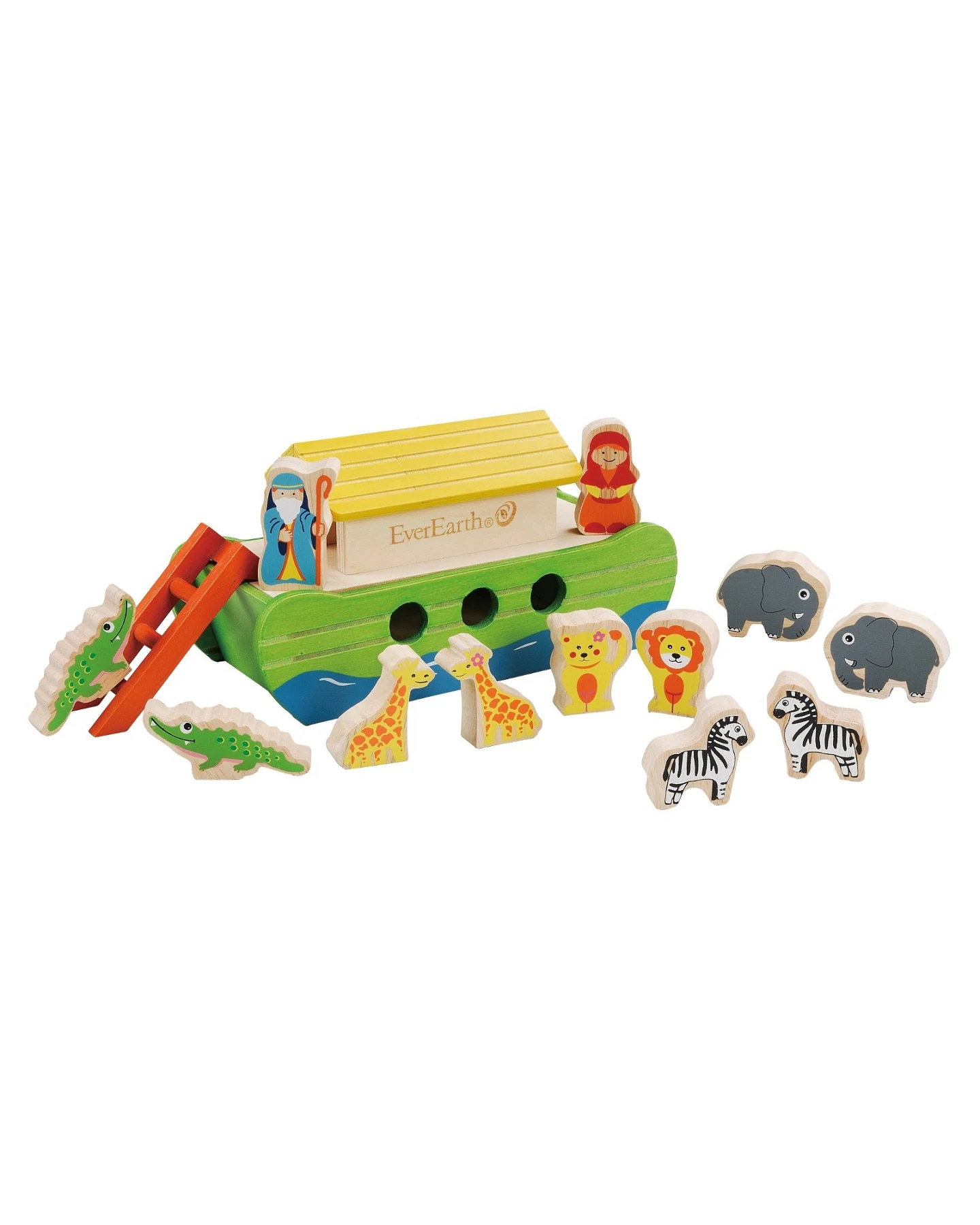 EverEarth Kleine Arche Noah Spielset Sortierspiel B 20 x T 10 x H 9 cm – Ansicht 2