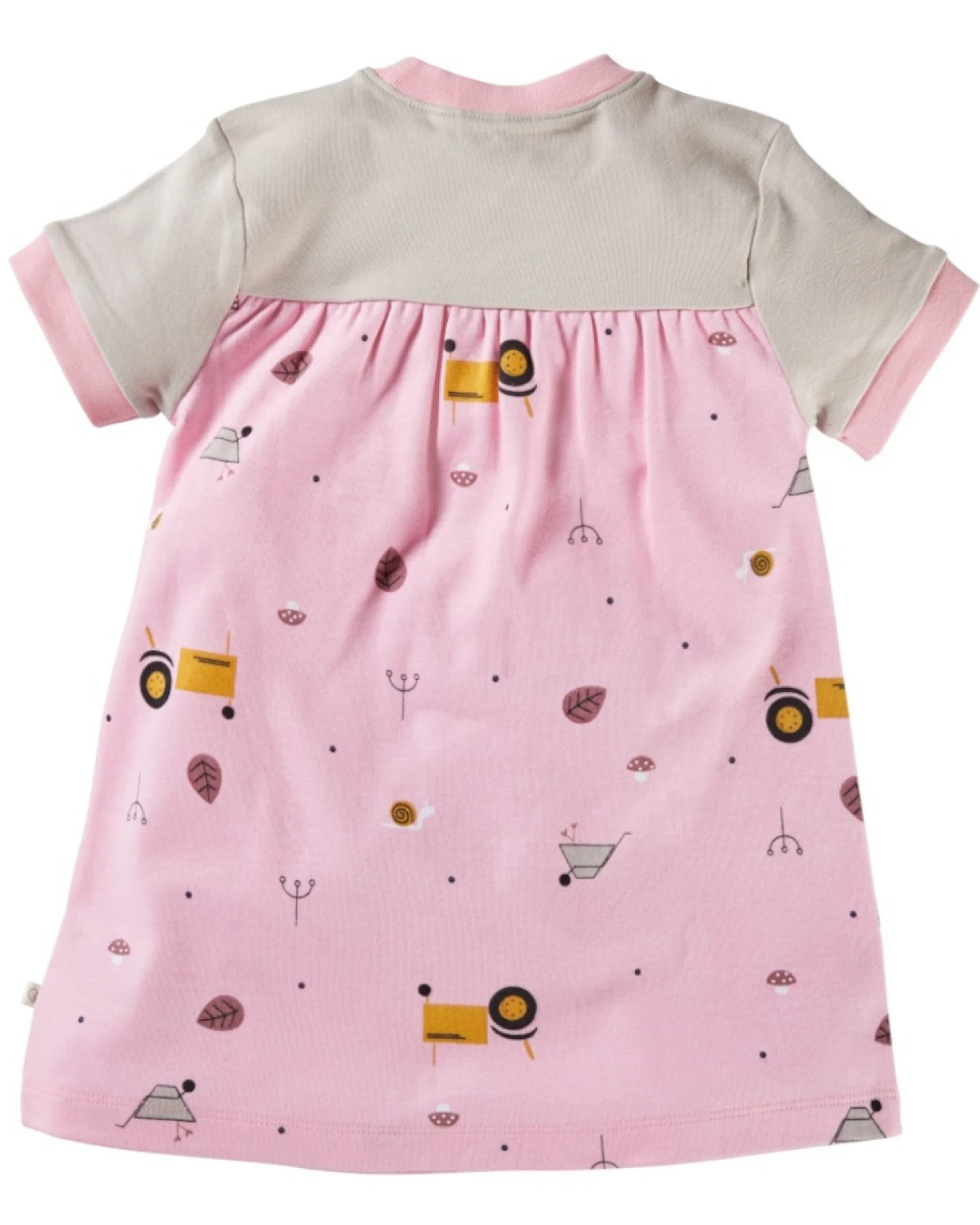 Kinder Kleid Kurzarm Bio-Baumwolle Garten rosa Gr.110/116 – Ansicht 2