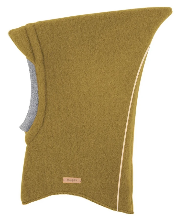 PURE PURE by Bauer Baby und Kinder Fleece Schlupfmütze mit Reflektorstreifen grün Gr.49/51