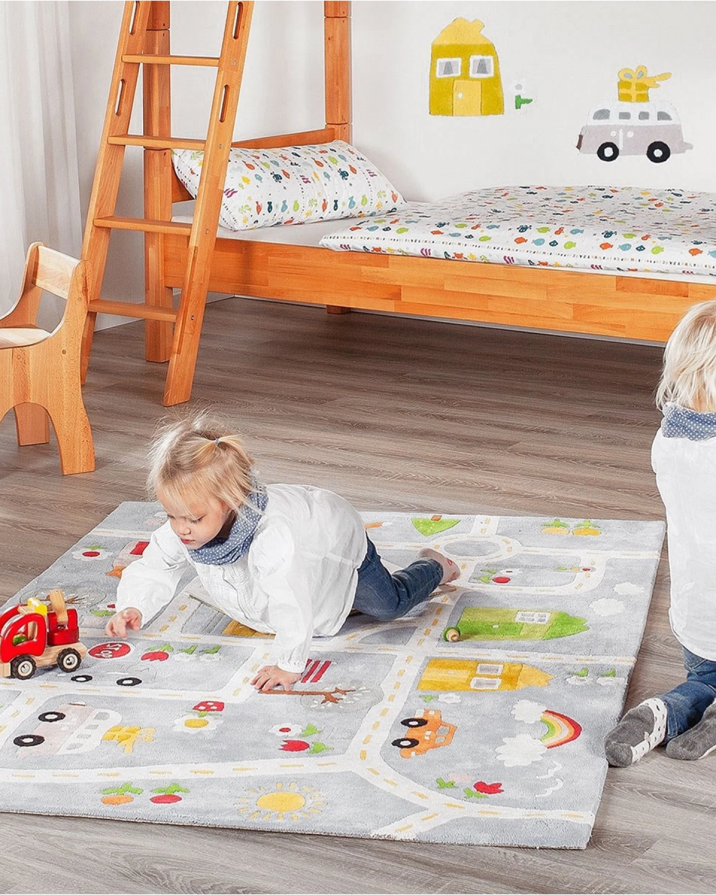 Kinderteppich Bio-Baumwolle "Spielstraße" Maße ca. 114 x 160 x 1,5 cm – Ansicht 2