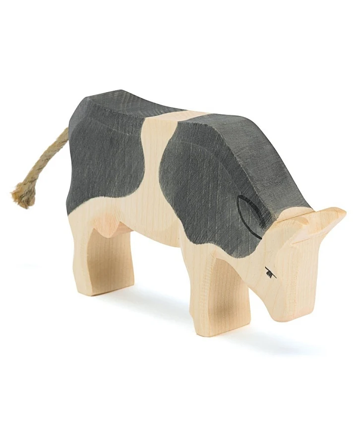 Ostheimer Kuh schwarz fressend 14 x 3 x 9,5 cm
