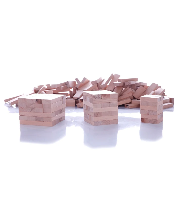 Holzbauklötze Holzbausteine natur 200 200er-Set