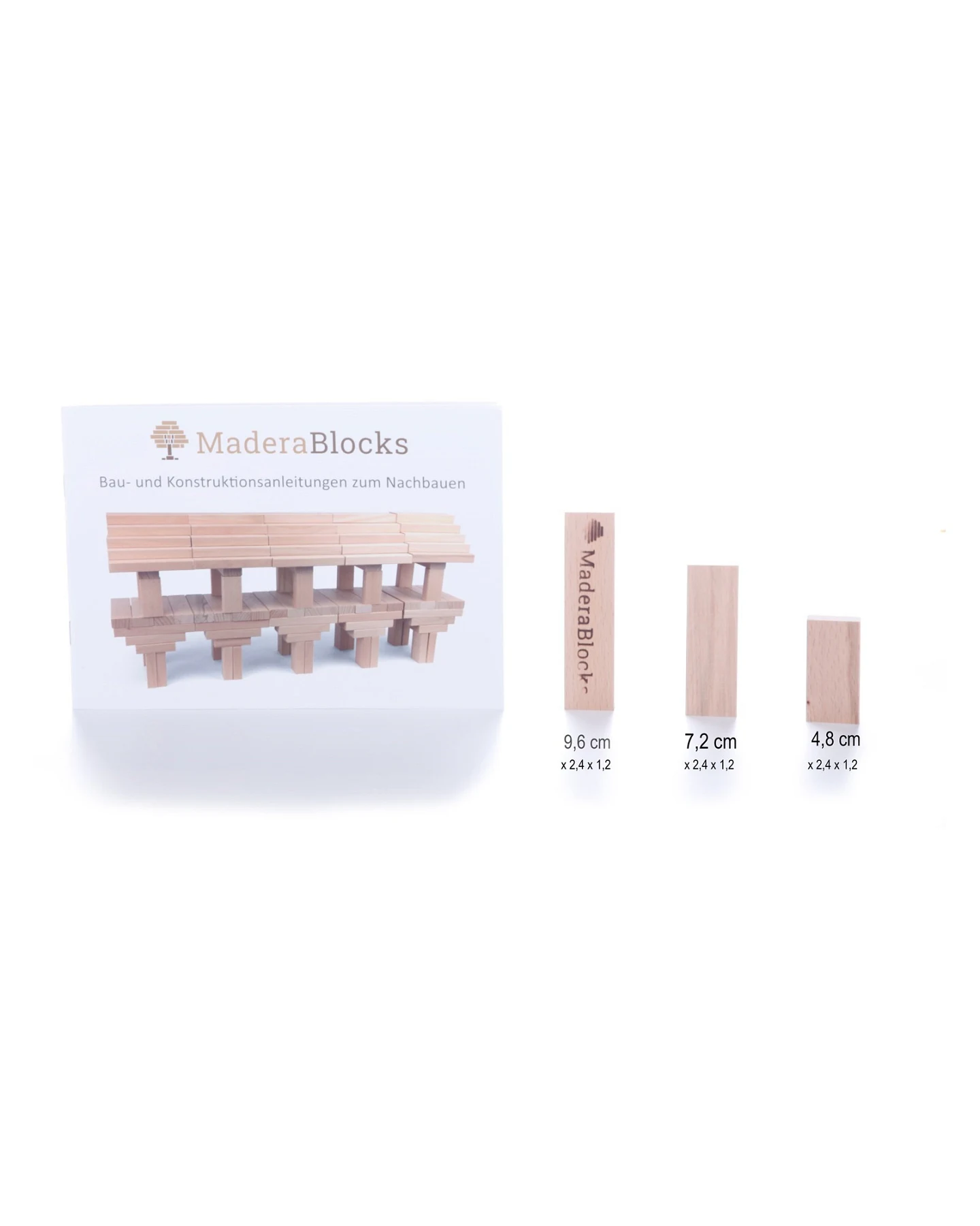 Holzbauklötze Holzbausteine natur 200 600er-Set – Ansicht 2