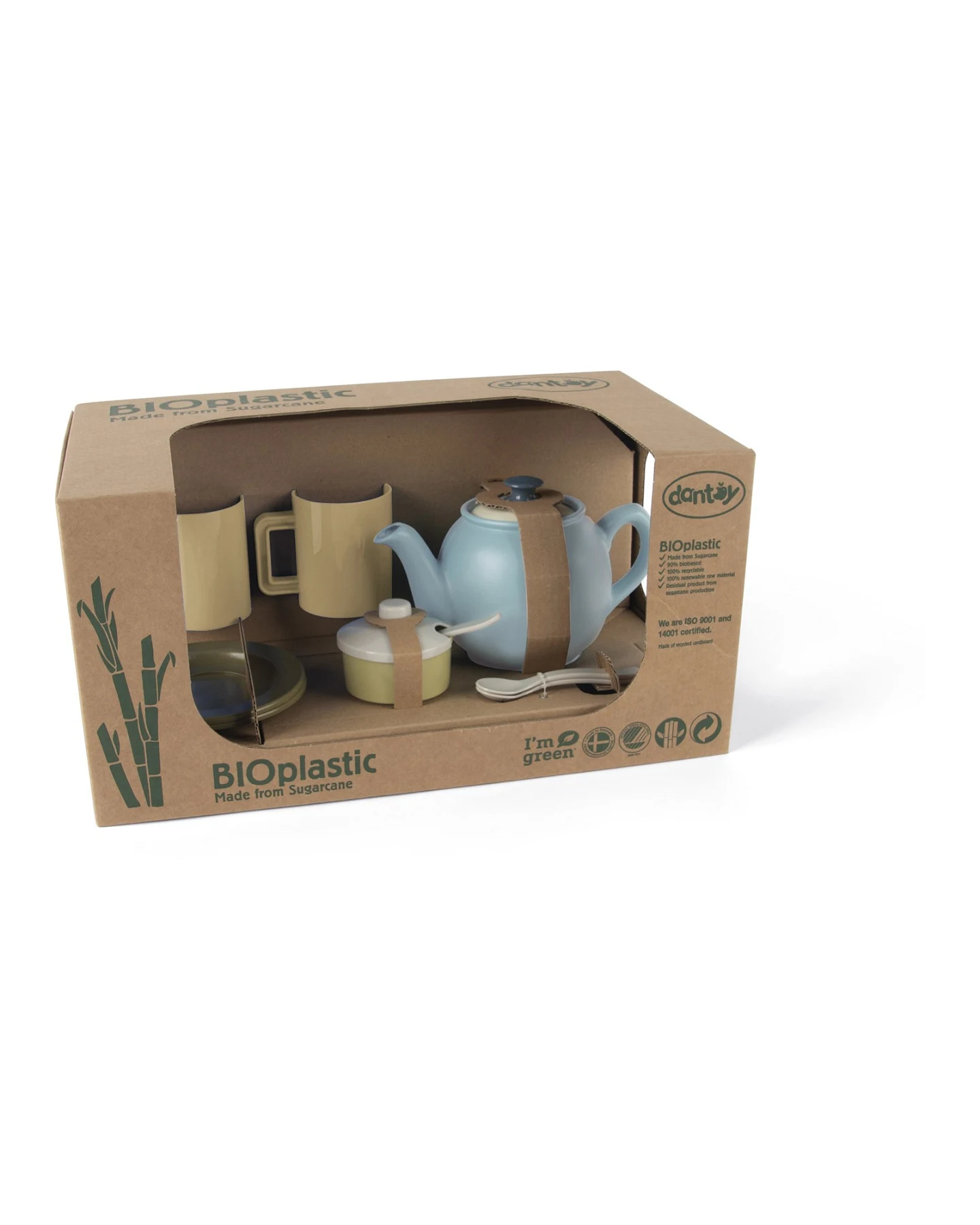 Tee-Set aus Bio-Kunststoff bunt 11-teilig – Ansicht 2