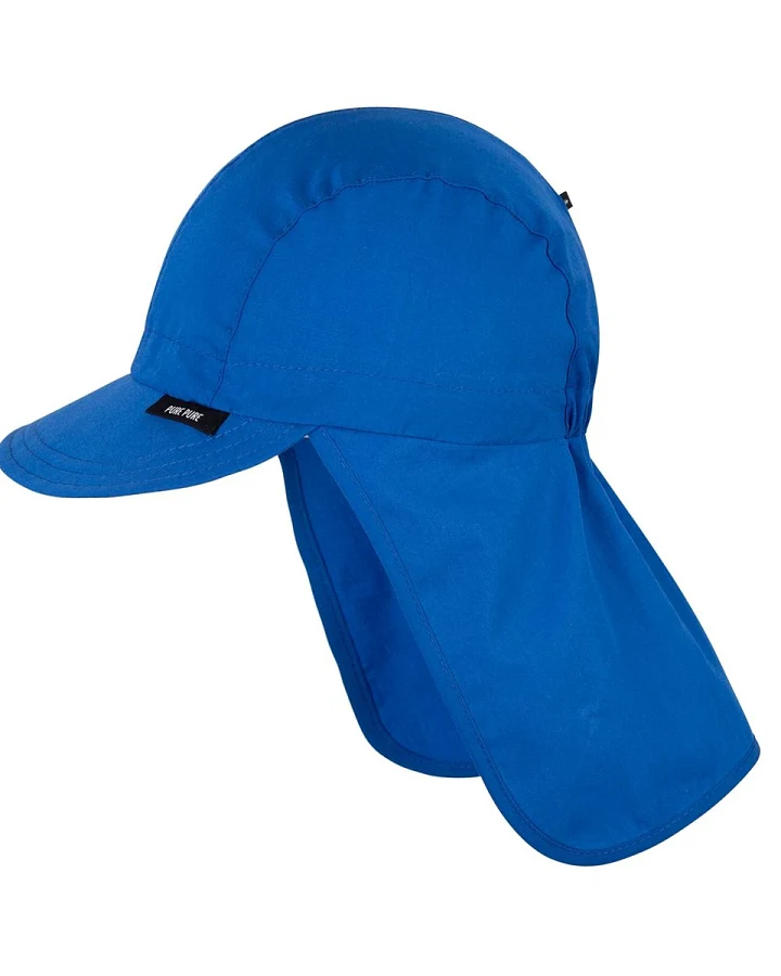 PURE PURE by Bauer Baby und Kinder Sonnenschutz Mütze UV 50+ ink-blue Gr. 51