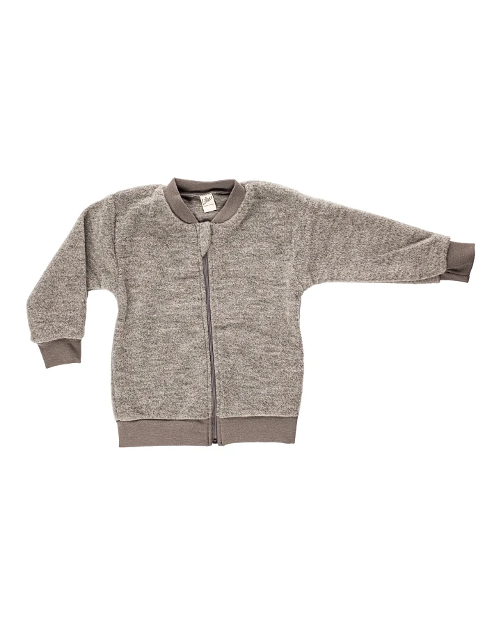 Lilano Baby und Kinder Jacke Wollfrottee grau Gr.74/80