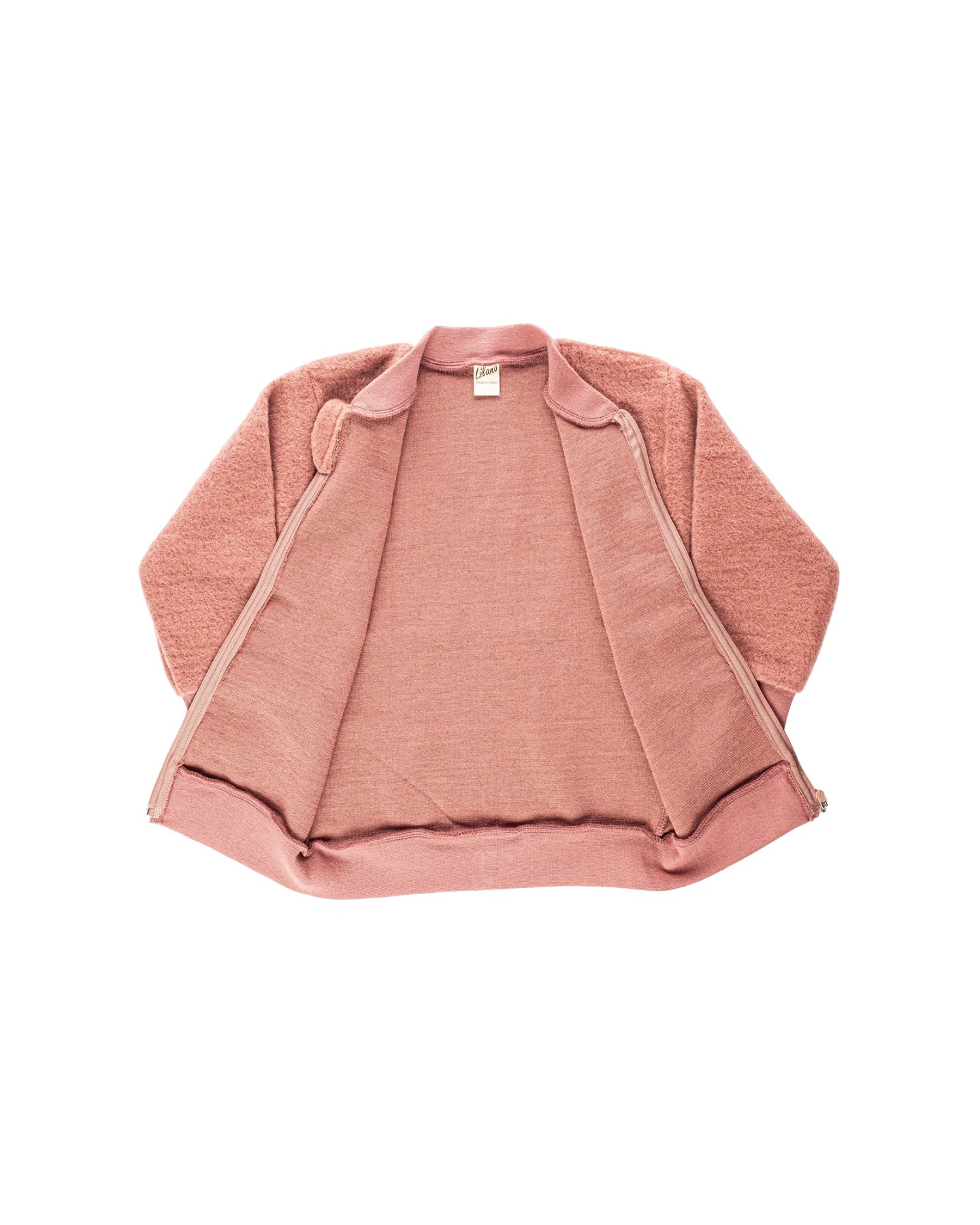 Lilano Baby und Kinder Jacke Wollfrottee mauve Gr.110/116 – Ansicht 2