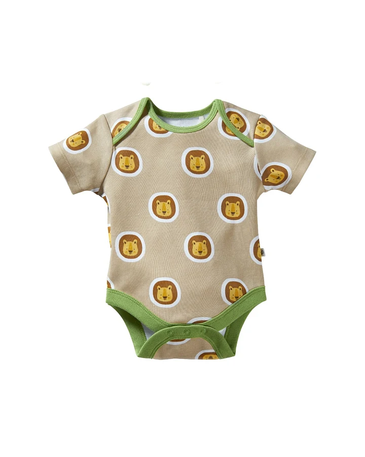 Baby Body Kurzarm Bio-Baumwolle Löwe Gr. 62/68