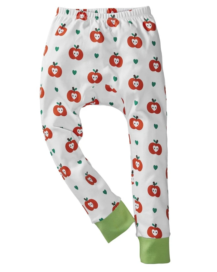 Kinder Unterhose lang Bio-Baumwolle Apfel Gr. 98/104