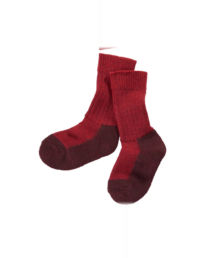 Kinder Trekkingsocken Bio-Schurwolle mohn-andorra Gr.25-26